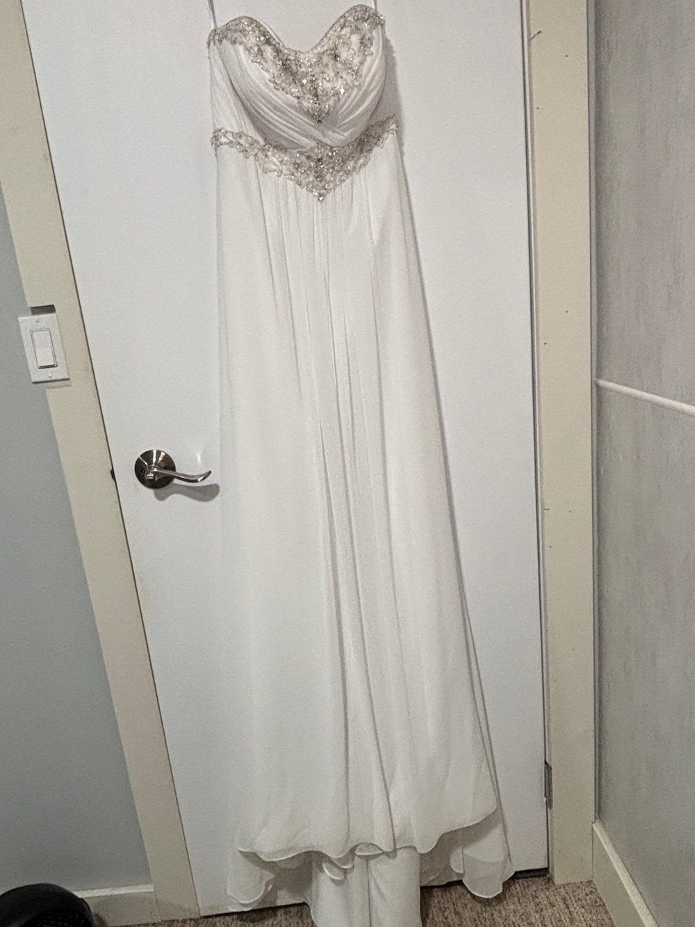 Strapless Ivory Beaded Wedding Gown